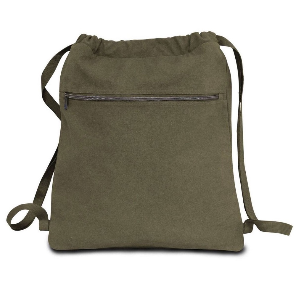 Durable Canvas Drawstring Backpack Travel Bag - image 1